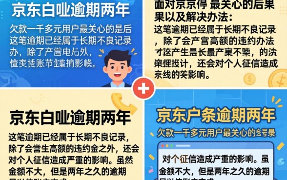 京东白条一千多逾期两年会怎样？逾期两年后果及解决办法