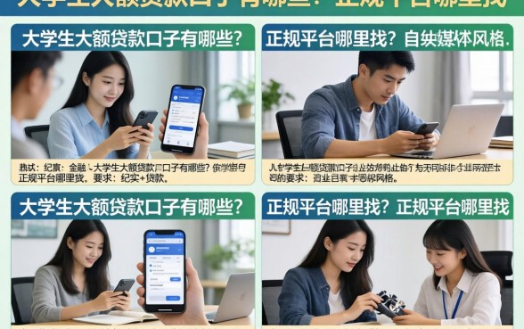 大学生大额贷款口子有哪些？正规平台哪里找？
