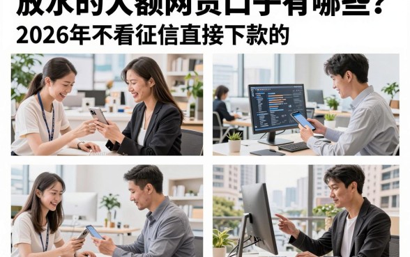 放水的大额网贷口子有哪些？2026年不看征信直接下款的平台推荐