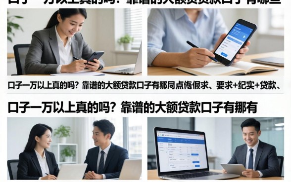 口子一万以上真的吗？靠谱的大额贷款口子有哪些