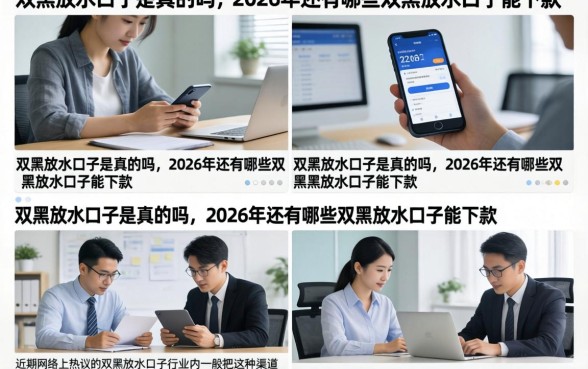 双黑放水口子是真的吗，2026年还有哪些双黑放水口子能下款