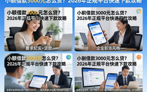 小额借款3000元怎么贷?2026年正规平台快速下款攻略