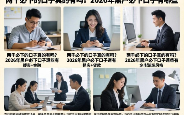 两千必下的口子真的有吗？2026年黑户必下口子有哪些