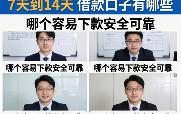 7天到14天的借款口子有哪些，哪个容易下款安全可靠