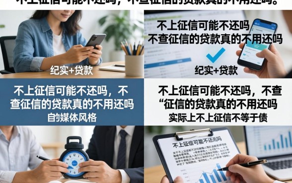 不上征信可能不还吗，不查征信的贷款真的不用还吗