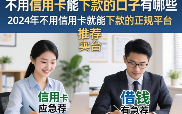 不用信用卡能下款的口子有哪些，2024年不用信用卡就能下款的正规平台推荐