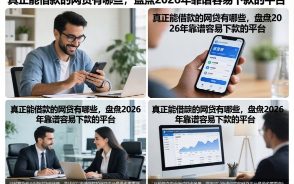 真正能借款的网贷有哪些,盘点2026年靠谱容易下款的平台