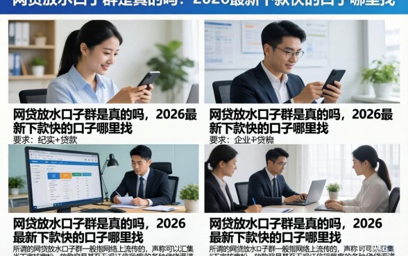 网贷放水口子群是真的吗，2026最新下款快的口子哪里找