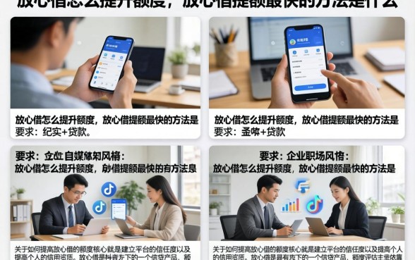 放心借怎么提升额度,放心借提额最快的方法是什么