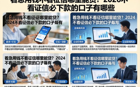 着急用钱不看征信哪里能贷？2026不看征信必下款的口子有哪些