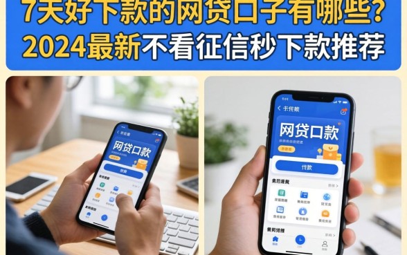 7天好下款的网贷口子有哪些？2024最新不看征信秒下款推荐
