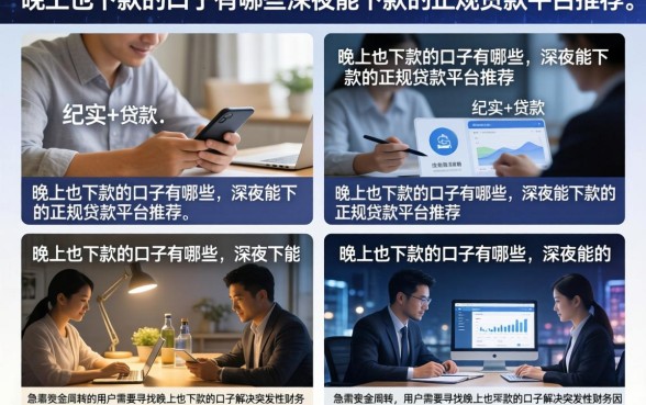 晚上也下款的口子有哪些，深夜能下款的正规贷款平台推荐