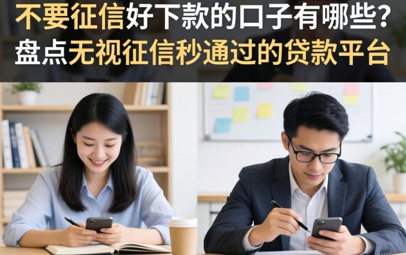 不要征信好下款的口子有哪些？盘点无视征信秒通过的贷款平台