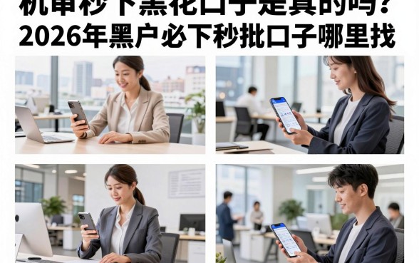机审秒下黑花口子是真的吗？2026年黑户必下秒批口子哪里找