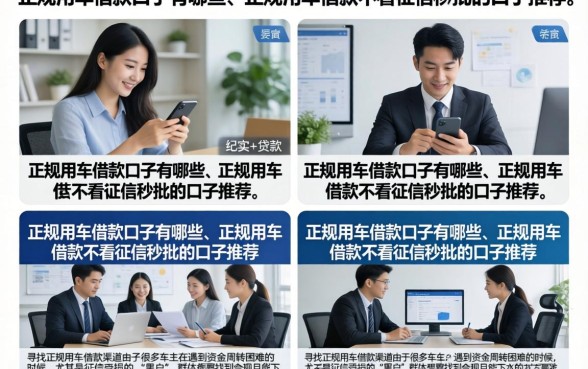 正规用车借款口子有哪些,正规用车借款不看征信秒批的口子推荐