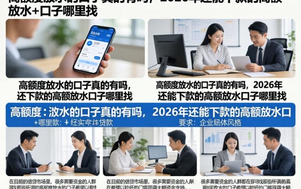 高额度放水的口子真的有吗，2026年还能下款的高额放水口子哪里找