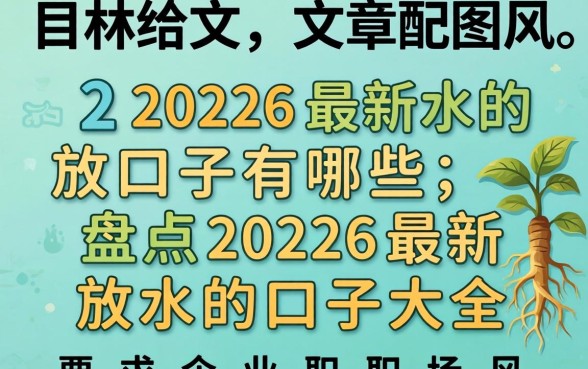 2026最新放水的口子有哪些，盘点2026最新放水的口子大全