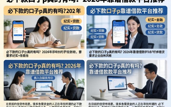 必下款的口子p真的有吗？2026年靠谱借款平台推荐