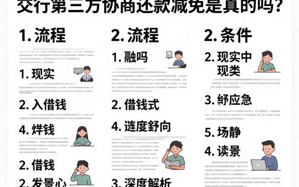 交行第三方协商还款减免是真的吗？流程及条件深度解析