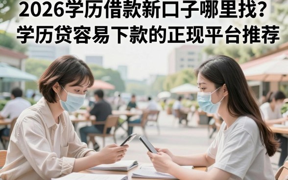 2026学历借款新口子哪里找？学历贷容易下款的正规平台推荐