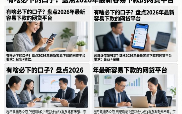 有啥必下的口子?盘点2026年最新容易下款的网贷平台