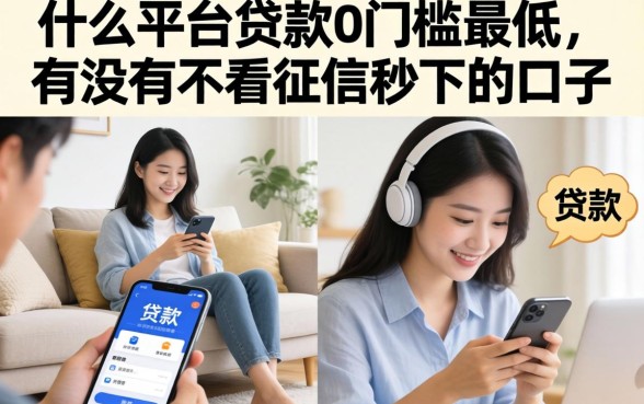 什么平台贷款0门槛最低，有没有不看征信秒下的口子