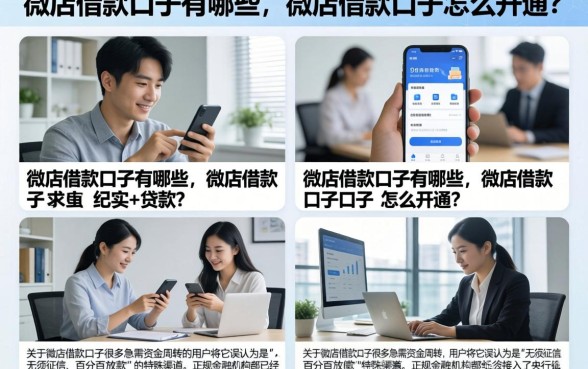 微店借款口子有哪些,微店借款口子怎么开通?