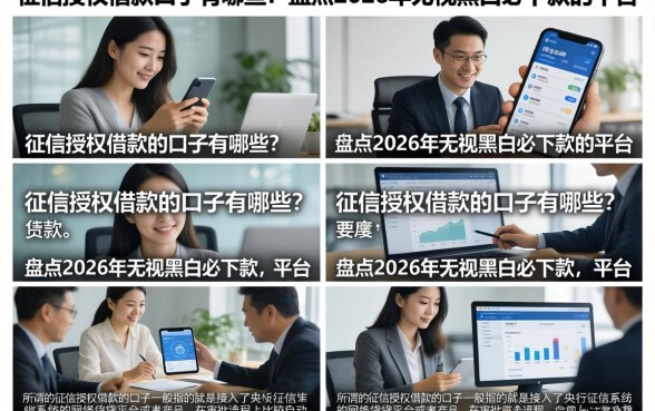 征信授权借款的口子有哪些？盘点2026年无视黑白必下款的平台