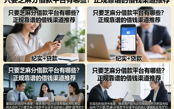 只要芝麻分借款平台有哪些？正规靠谱的借钱渠道推荐