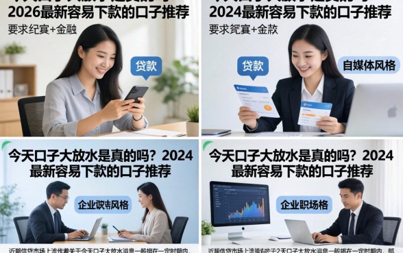今天口子大放水是真的吗？2026最新容易下款的口子推荐
