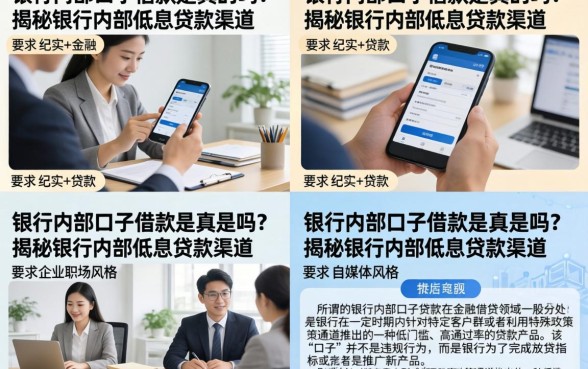 银行内部口子借款是真的吗?揭秘银行内部低息贷款渠道
