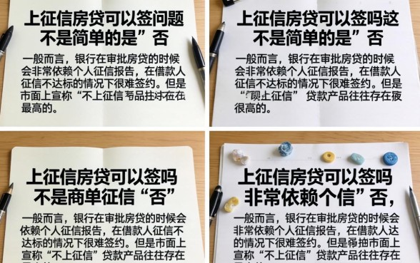 不上征信房贷就能签吗，不看征信的房贷靠谱吗