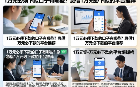 1万元必须下款的口子有哪些?急借1万元必下款的平台推荐