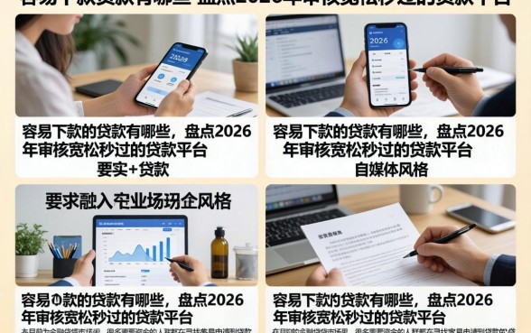 容易下款的贷款有哪些,盘点2026年审核宽松秒过的贷款平台