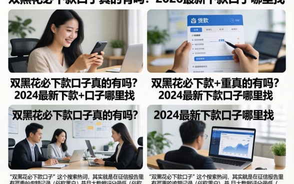 双黑花必下款口子真的有吗？2026最新下款口子哪里找