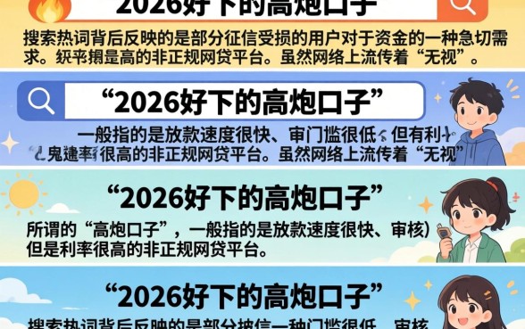 2026好下的高炮口子有哪些，2026最新高炮口子哪里找