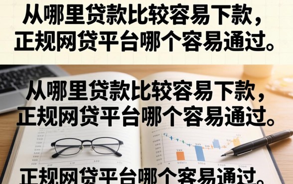 从哪里贷款比较容易下款，正规网贷平台哪个容易通过