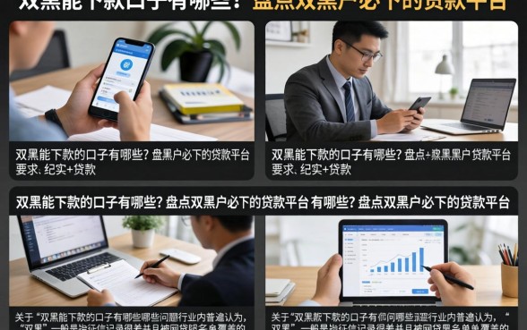 双黑能下款的口子有哪些？盘点双黑户必下的贷款平台