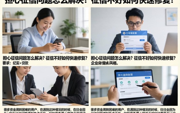 担心征信问题怎么解决?征信不好如何快速修复?