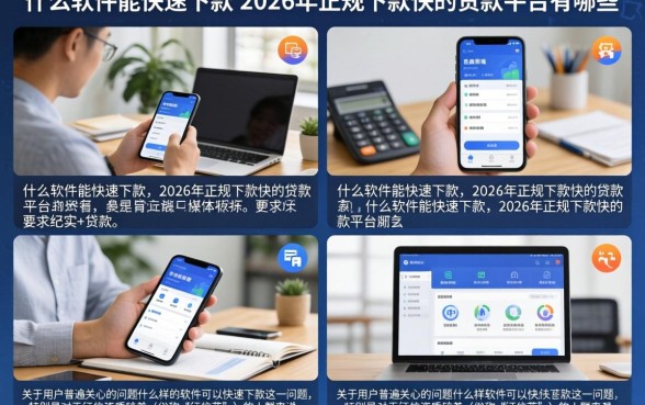 什么软件能快速下款，2026年正规下款快的贷款平台有哪些