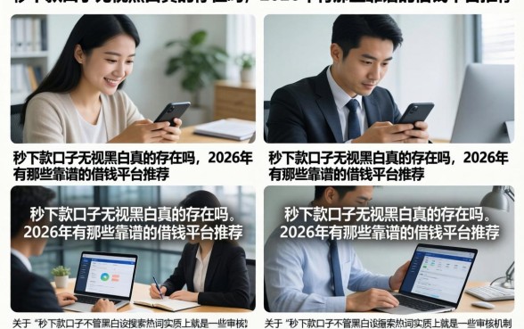 秒下款口子无视黑白真的存在吗，2026年有哪些靠谱的借钱平台推荐