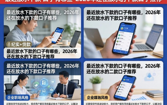 最近放水下款的口子有哪些,2026年还在放水的下款口子推荐