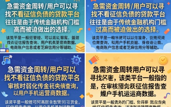 不看征信负债的贷款平台有哪些？2024年无视征信必下款的口子推荐