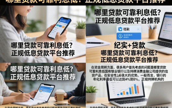 哪里贷款可靠利息低?正规低息贷款平台推荐