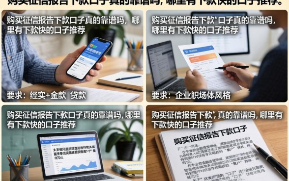 购买征信报告下款口子真的靠谱吗，哪里有下款快的口子推荐