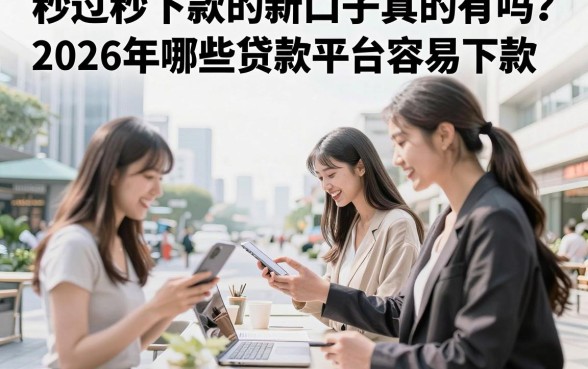 秒过秒下款的新口子真的有吗?2026年哪些贷款平台容易下款?