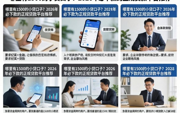 哪里有1500的小贷口子?2026年必下款的正规贷款平台推荐