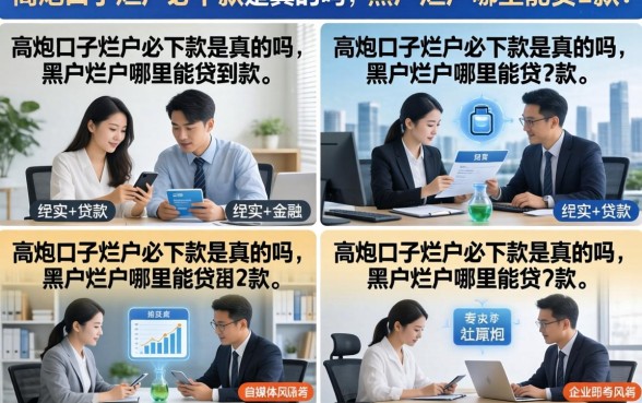 高炮口子烂户必下款是真的吗，黑户烂户哪里能贷到款