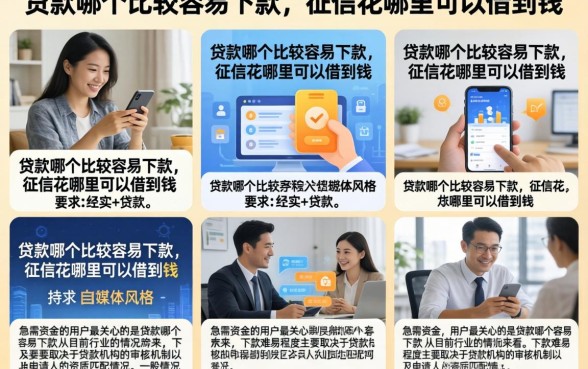 贷款哪个比较容易下款，征信花哪里可以借到钱