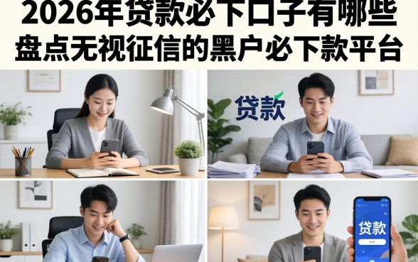 2026年贷款必下口子有哪些，盘点无视征信的黑户必下款平台